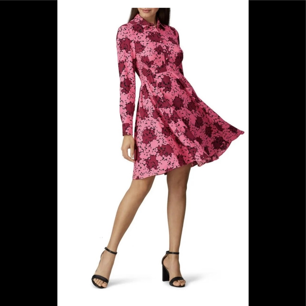 Kate Spade Smocked Pink Bubble Dot Rhubarb Jam Dress Size 10 $348